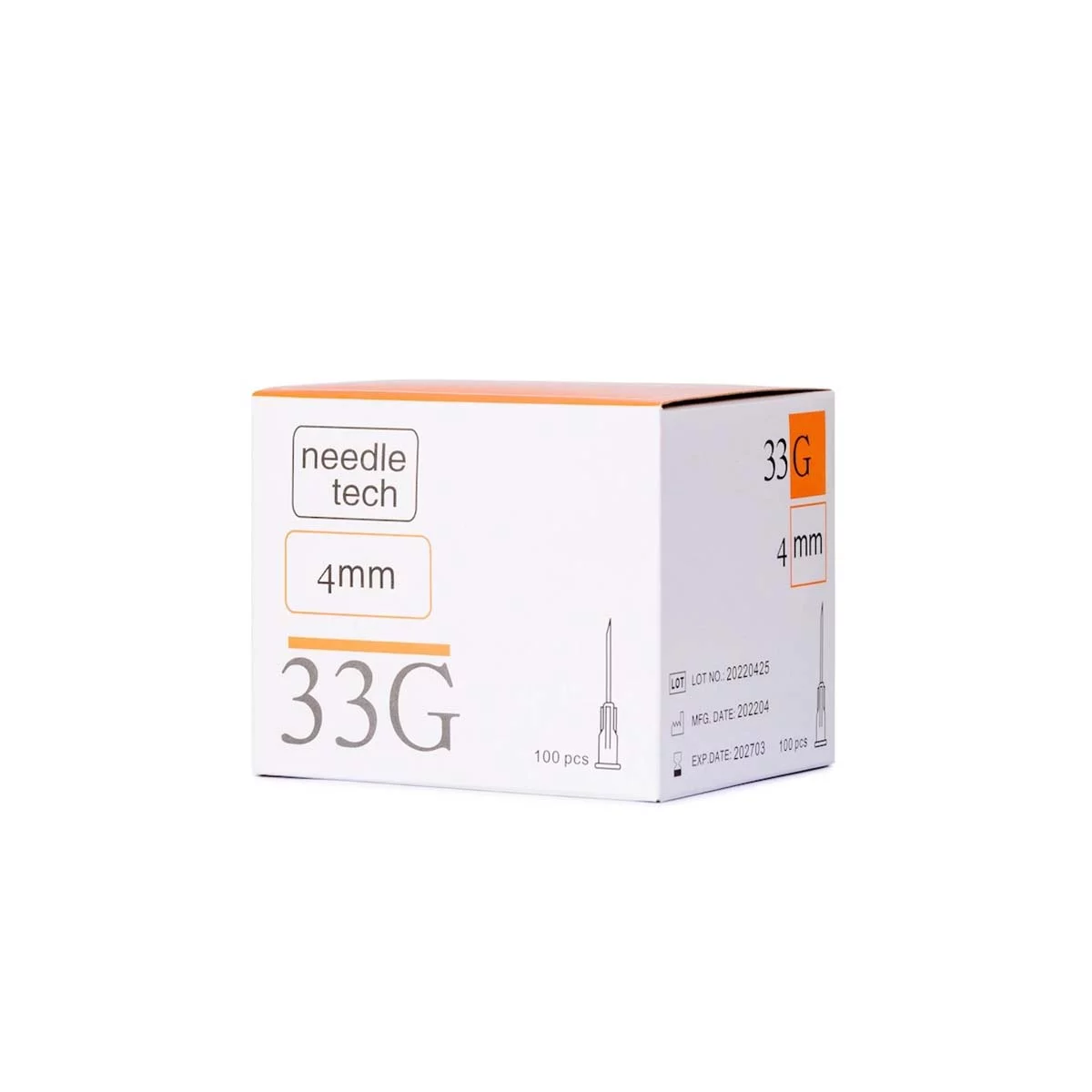 Natural Meso Needle (JTN) 33G x 4mm x 100 needles